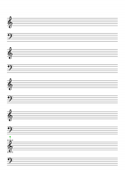 楽譜・五線譜のテンプレート書式・Word