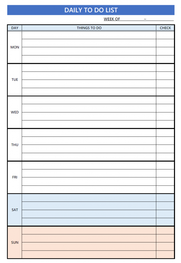 To Doリストのテンプレート02 Excel 無料のビジネス書式テンプレート