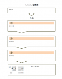 フロー形式の企画書テンプレート書式・Excel