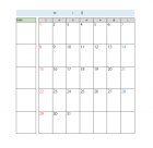エクセルカレンダーのテンプレート書式04・Excel