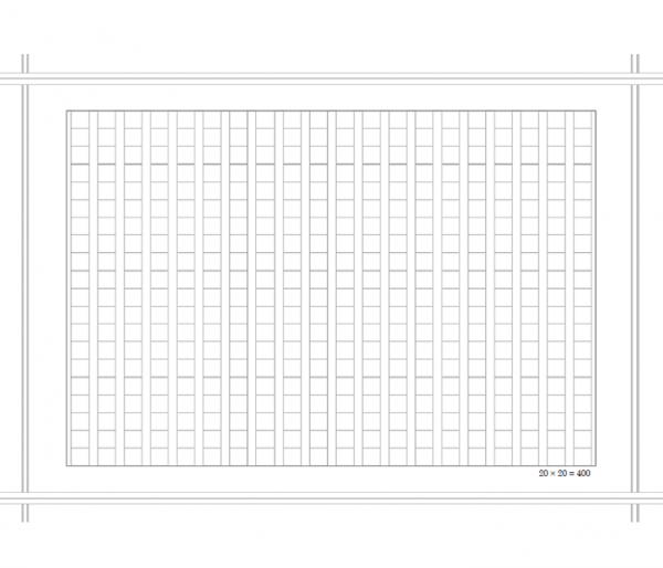 原稿用紙A4縦書き・20×20_400字のテンプレート書式・Word