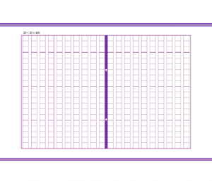 原稿用紙A4縦書き・20×20_400字のテンプレート書式02・Word