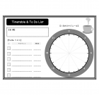 白黒の一日のスケジュール・予定表のテンプレート書式・Word