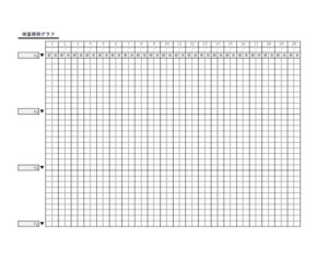 体重推移グラフのテンプレート書式・Excel