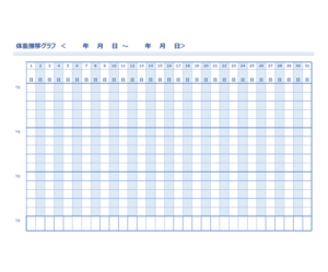 体重推移グラフのテンプレート書式02・Word