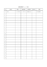 賞味期限チェック表のテンプレート書式・Word