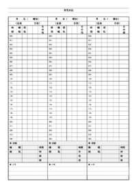 育児日記／記録（3日間シート）のテンプレート書式・Word