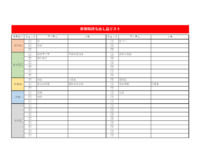 チェック項目付きの非常時持ち出し品リストのテンプレート書式・Excel