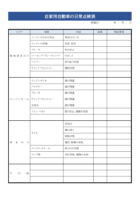 自家用自動車の日常点検表のテンプレート書式02・Word