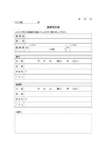 結婚式／慶事の報告書のテンプレート書式・Word
