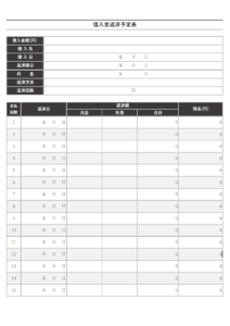 借入金返済予定表（管理表）のテンプレート