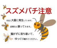 「スズメバチ注意」のテンプレート