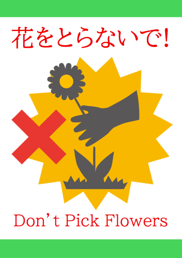 「お花をとらないで!」のテンプレート